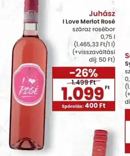 Spar Juhász I Love Merlot Rosé ajánlat
