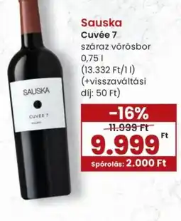 Spar Sauska Cuvée 7 vörösbor ajánlat