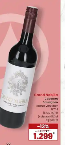 Spar Grand Nobilia Cabernet Sauvignon ajánlat