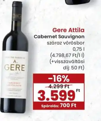 Spar Gere Attila Cabernet Sauvignon ajánlat