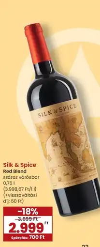 Spar Silk & Spice Red Blend vörösbor ajánlat