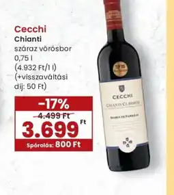 Spar Cecchi Chianti száraz vörösbor ajánlat