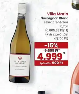 Spar Villa Maria Sauvignon Blanc ajánlat