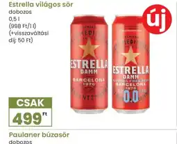 Spar Estrella világos sör ajánlat