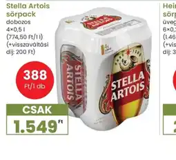 Spar Stella Artois sörpack ajánlat