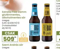 Spar Estrella Free Damm sör ajánlat