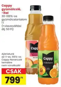 Interspar Cappy gyümölcslé, -ital ajánlat