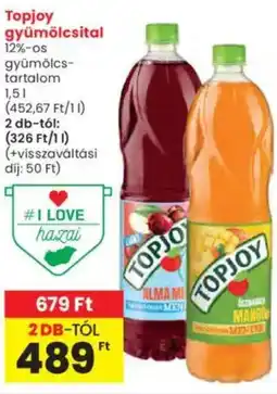 Interspar Topjoy gyümölcsital ajánlat