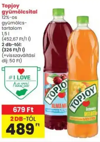 Interspar Topjoy gyümölcsital ajánlat