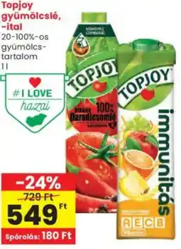 Interspar Topjoy gyümölcslé, -ital ajánlat