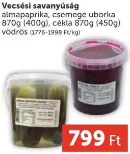 PRIVÁT Vecsési savanyúság ajánlat