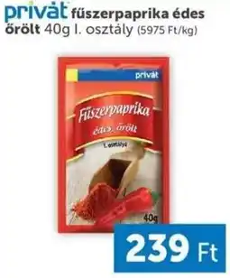 PRIVÁT Privȧt fűszerpaprika édes őrölt ajánlat