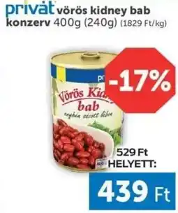 PRIVÁT Privát vörös kidney bab konzerv ajánlat