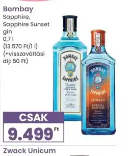 Spar Bombay Sapphire gin ajánlat