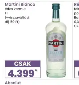 Spar Martini Bianco édes vermut ajánlat