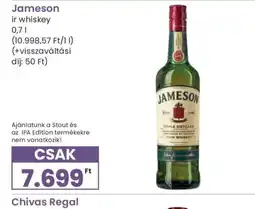 Spar Jameson ír whiskey ajánlat