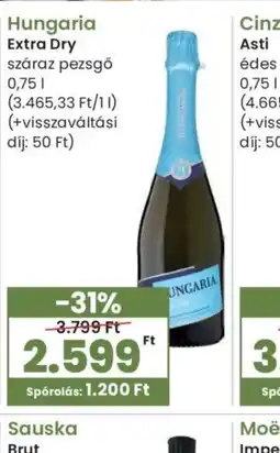 Spar Hungaria Extra Dry száraz pezsgő ajánlat