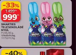 Auchan SMARTIES TEJCSOKOLÁDÉ NYÚL ajánlat