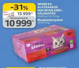 Auchan WHISKAS ALUTASAKOS MACSKAELEDEL-VÁLOGATÁS ajánlat