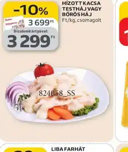 Auchan HÍZOTT KACSA TESTHÁJ ajánlat