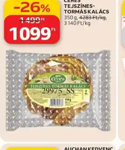 Auchan CERES TEJSZÍNES-TORMÁS KALÁCS ajánlat