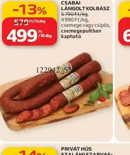 Auchan CSABAI LÁNGOLT KOLBÁSZ ajánlat