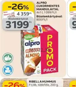 Auchan ALPRO CUKORMENTES MANDULAITAL ajánlat
