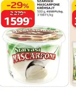 Auchan SZARVASI MASCARPONE KRÉMSAJT ajánlat