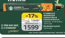 Auchan STARBUCKS NESPRESSO KÁVÉKAPSZULA ajánlat