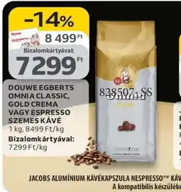 Auchan DOUWE EGBERTS SZEMES KÁVÉ ajánlat