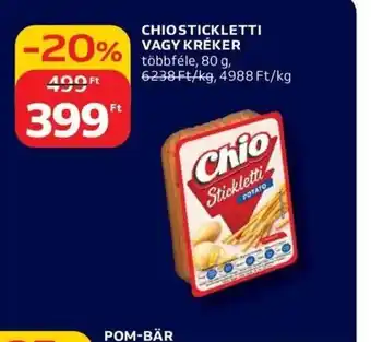 Auchan CHIO STICKLETTI VAGY KRÉKER ajánlat