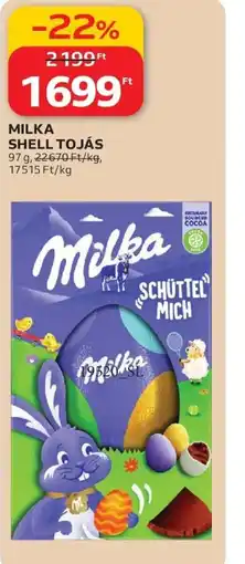 Auchan MILKA SHELL TOJÁS ajánlat