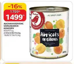 Auchan AUCHAN SÁRGABARACK KONZERV ajánlat