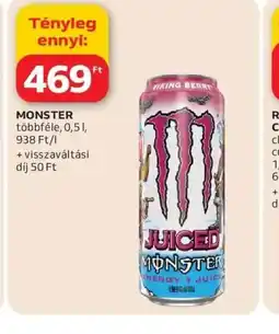 Auchan MONSTER energiaital ajánlat