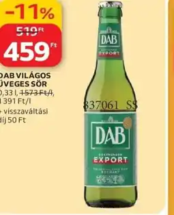 Auchan DAB VILÁGOS ÜVEGES SÖR ajánlat