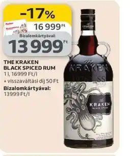 Auchan THE KRAKEN BLACK SPICED RUM ajánlat
