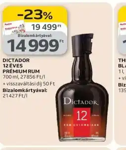 Auchan DICTADOR 12 ÉVES PRÉMIUM RUM ajánlat