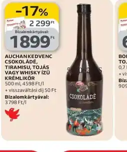 Auchan AUCHAN CSokoládé krémlikőr ajánlat