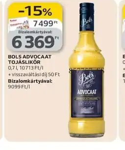 Auchan BOLS ADVOCAAT TOJÁSLIKŐR ajánlat