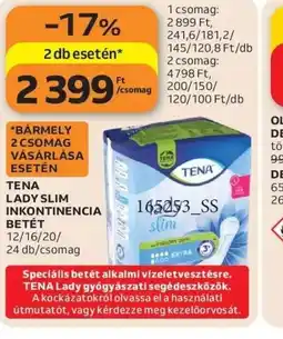 Auchan TENA LADY SLIM BETÉT ajánlat