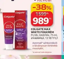 Auchan COLGATE MAX WHITE FOGKRÉM ajánlat