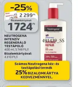 Auchan NEUTROGENA INTENZÍV REGENERÁL TESTÁPOL ajánlat