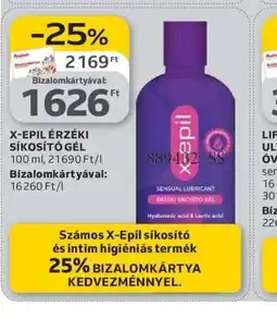 Auchan X-EPIL ÉRZÉKI SÍKOSÍT GÉL ajánlat