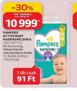 Auchan PAMPERS ACTIVE BABY NADRÁGPELENKA ajánlat