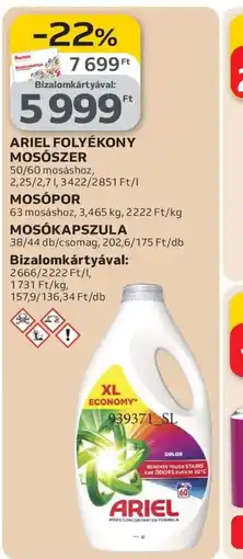 Auchan ARIEL FOLYÉKONY MOSSZER ajánlat