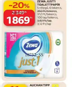 Auchan ZEWA JUST1 TOALETTPAPÍR ajánlat