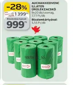 Auchan AUCHAN ILLATOS ÜRÜLÉKZACSK ajánlat