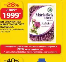 Auchan DR. CHEN PATIKA MÁRIATÖVIS FORTE KAPSZULA ajánlat