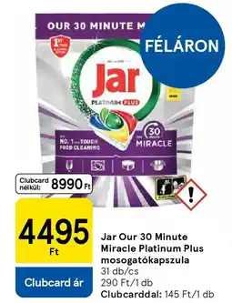 Tesco Jar Our 30 Minute Miracle Platinum Plus mosogatókapszula ajánlat