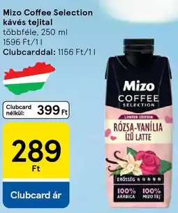 Tesco Mizo Coffee Selection kávés tejital ajánlat